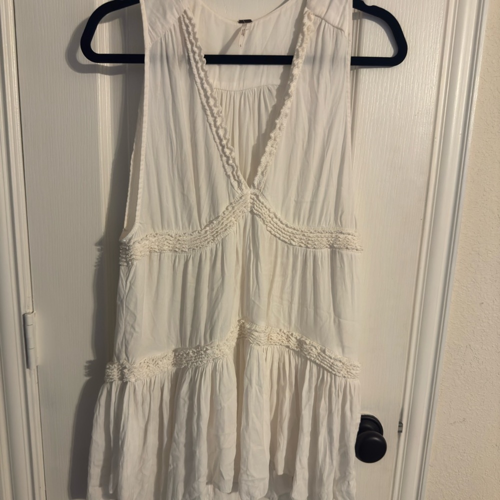 [Free People] Sleeveless Plunge Neck Tunic Sz Sm